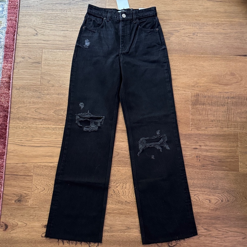 NWT ZARA WIDE LEG JEANS 4